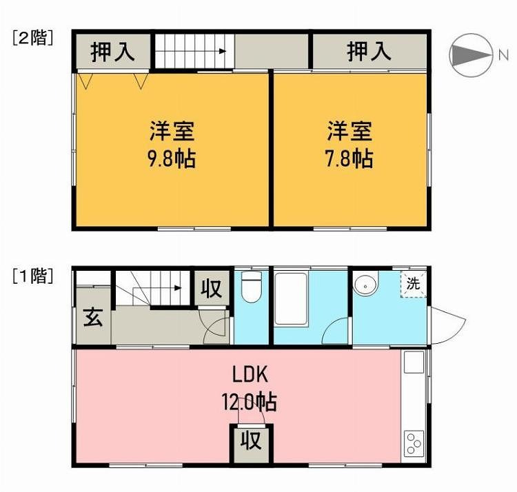 中万々戸建Ⅱの間取り