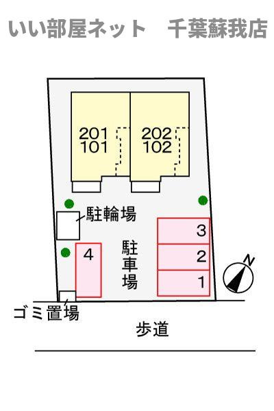 ジェルメ下川田の区画図