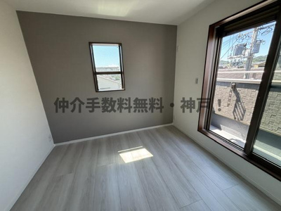 【洋室】 | 神戸市須磨区青葉町1丁目　新築戸建　仲介手数料無料！ | きれいな洋室です