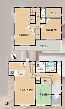 秦野市曽屋　中古戸建の間取り