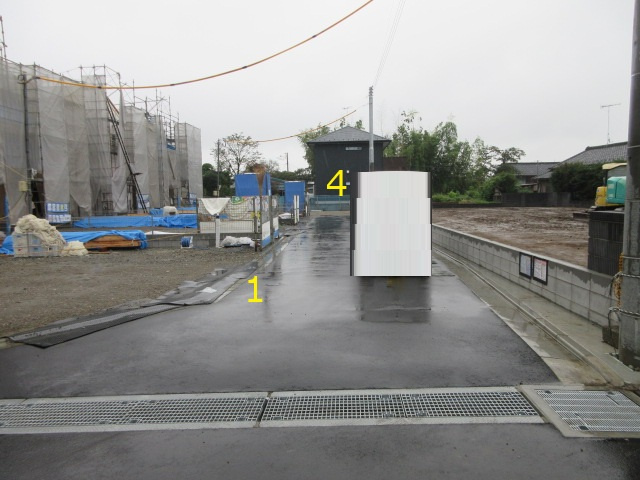 【仲介手数料無料】新築戸建　深谷市上野台3391-1（全4棟）の前面道路含む現地写真