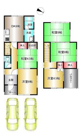 岩出市岡田　中古一戸建ての間取り