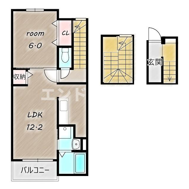 ルストパラディⅠの間取り|高崎、前橋のお部屋探しはエンドスケープまで！お客様の理想お聞かせ下さい♪