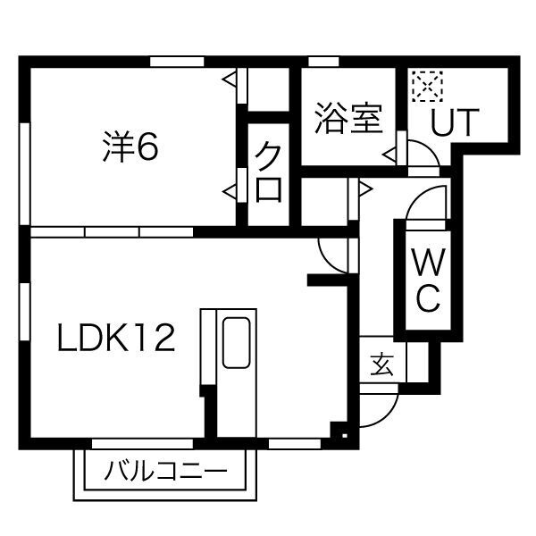 ジョリエクランの間取り|LDK12帖の居室。床下収納とクロゼットで高い収納力を確保。
