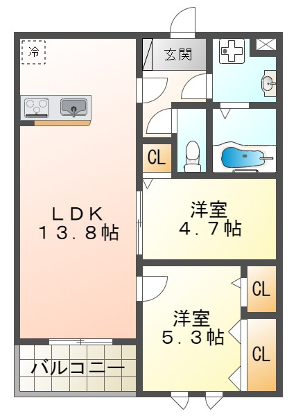 クレアトゥールの間取り