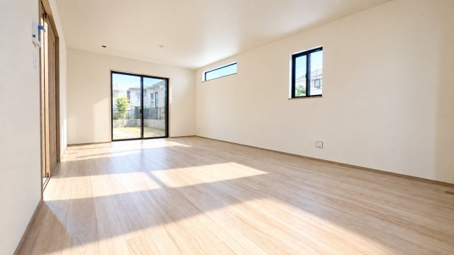 足立区青井6丁目新築戸建て【全2棟】の洋室|約18帖のゆとりあるLDKは、家族が自然と集まる住まいの中心に。
