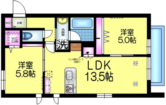 ラハイナの間取り|収納も多く、広々とした間取り
