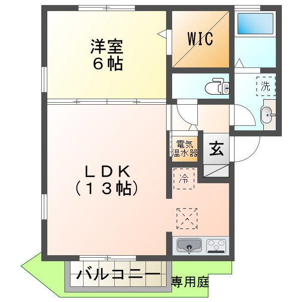 神戸市垂水区下畑町のアパートの間取り