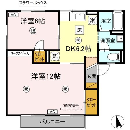メゾン森Ⅲの間取り