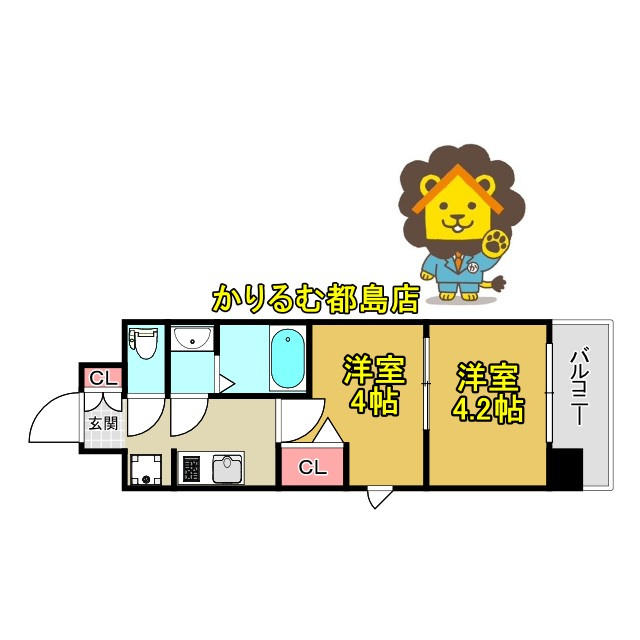 ビガーポリス346京橋2の間取り