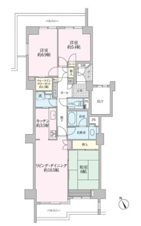 【間取り】 | 新多摩川ハイム２号棟