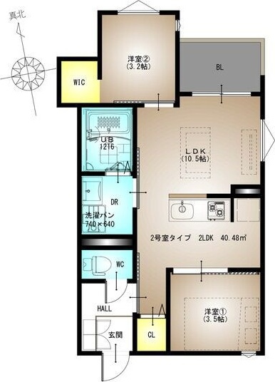 REGALEST La Nauage 武庫川の間取り