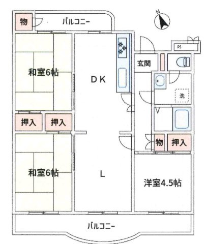 【間取り】 | 厚木岡田団地１１号棟 | 3LDKは、リビングダイニングキッチンと3つの居室がある間取り。ファミリー層に非常に人気の高い間取りで、広々としたリビングで家族団らんを楽しみ、個室でプライベートな時間も確保できるのが大きな魅力です。