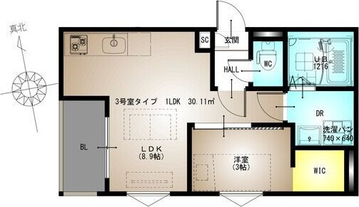 REGALEST La Nauage 武庫川の間取り