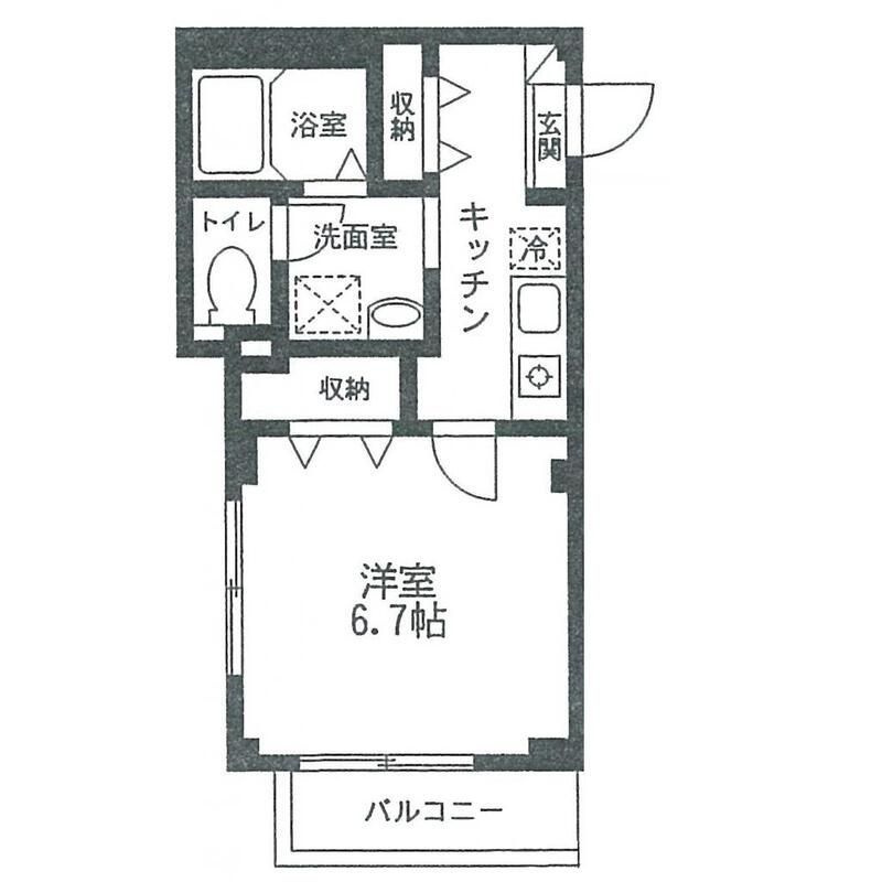 テラスド代々木Ⅱの間取り|間取りです。