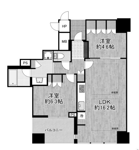 シティタワー大阪天満ザ・リバー＆パークスの間取り