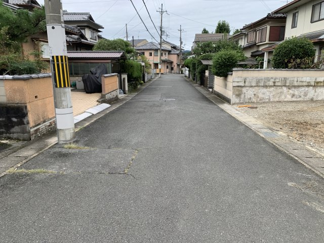 京都市左京区岩倉中町　建築条件無し売土地の前面道路含む現地写真