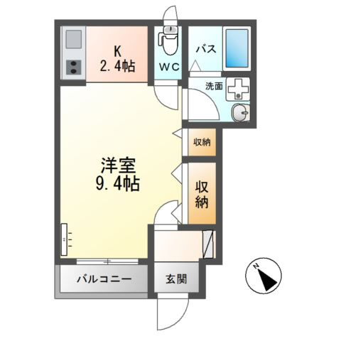 Ｐｕｒｅ　Ｈｏｕｓｅの間取り|1kです