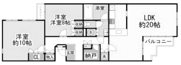 進和東御影アーバンライフの間取り