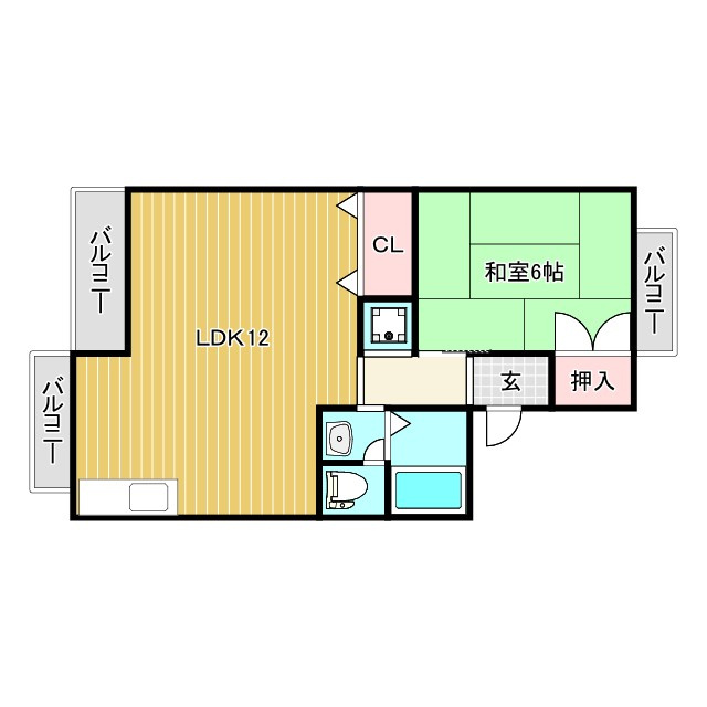 セジュール日野Ⅰの間取り