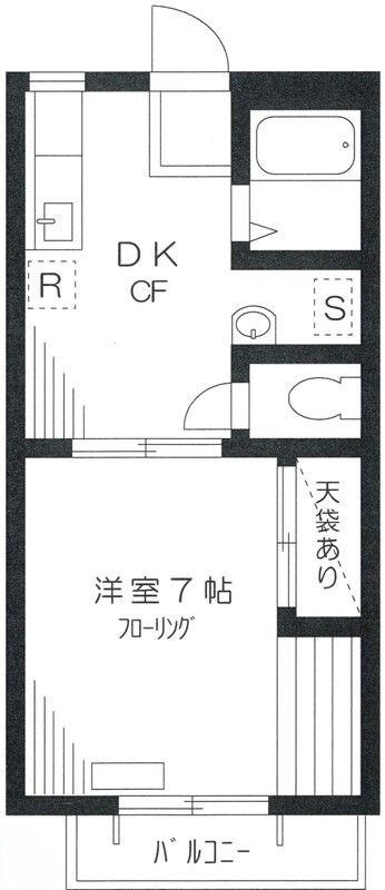 双葉ハイツの間取り|間取りです。