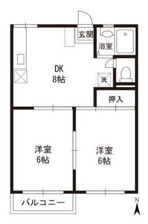 杉並区荻窪４丁目のアパートの間取り