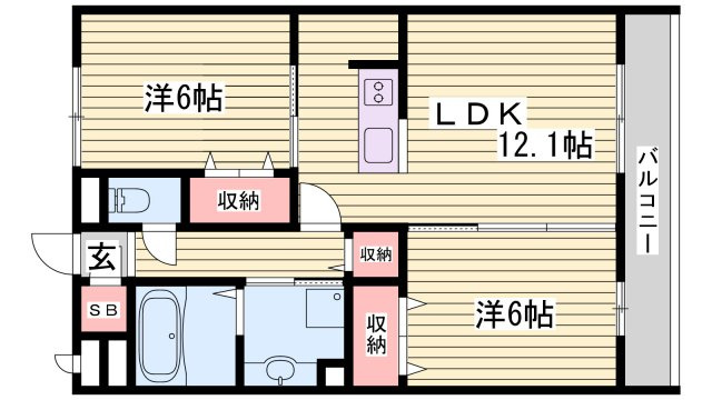 LaLa　FUKUDAの間取り