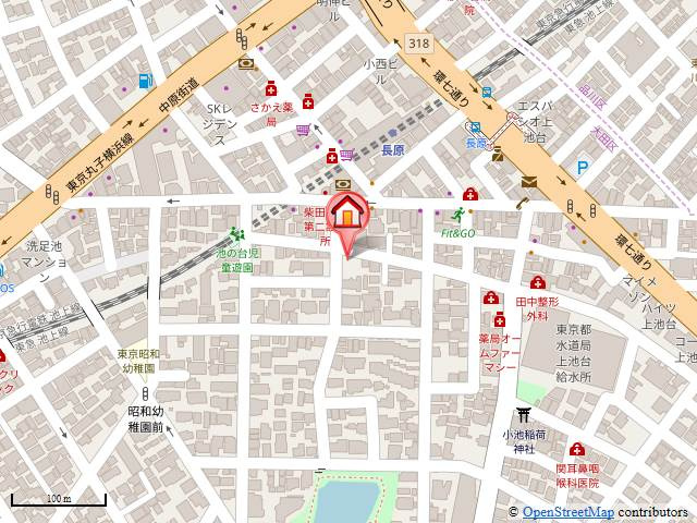 クレスティーク長原の地図