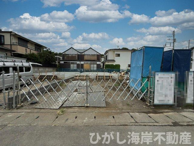 茅ヶ崎市甘沼　新築戸建　全４棟の外観|9月5日撮影　建築中　現地外観