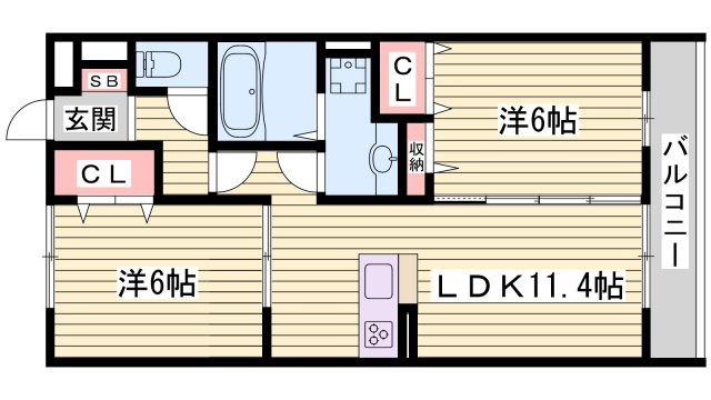 LaLa　FUKUDAの間取り