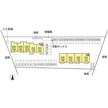 セジュール・エー　Ａ棟の区画図