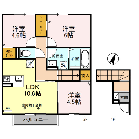 プレミアムリコス壱号館の間取り