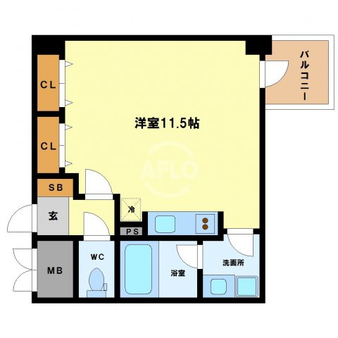 パークキューブ北浜の間取り|パークキューブ北浜　間取り