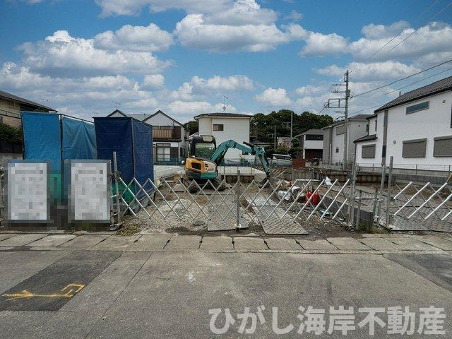 茅ヶ崎市甘沼　新築戸建　全４棟の外観|9月5日撮影　建築中　現地外観
