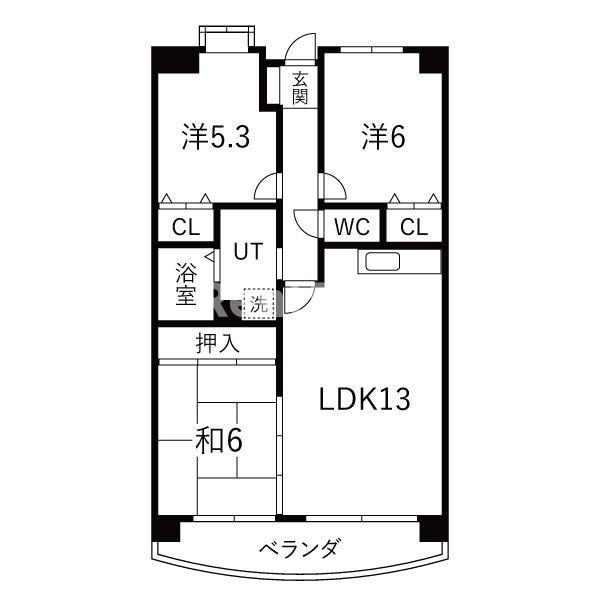 メゾンドール天神の間取り