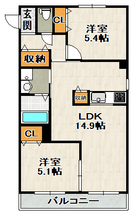 アプローズ清荒神の間取り