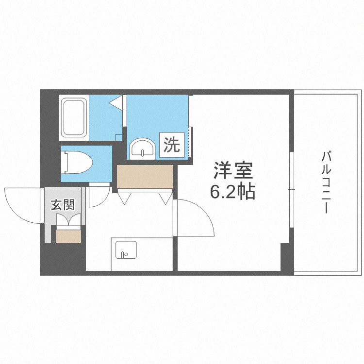 セオリー夕陽丘DOORの間取り