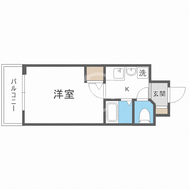 エスリード東天満第2の間取り|エスリード東天満第2　開放感ある間取り
