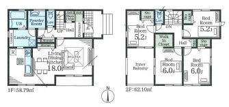 北本下石戸 新築一戸建て　リーブルガーデン　01の間取り|【全1棟・1号棟】北本下石戸　新築一戸建て　リーブルガーデン　01・4LDK・土地面積149m2・建物面積120.89m2