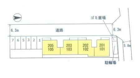 セジュール蔵の区画図