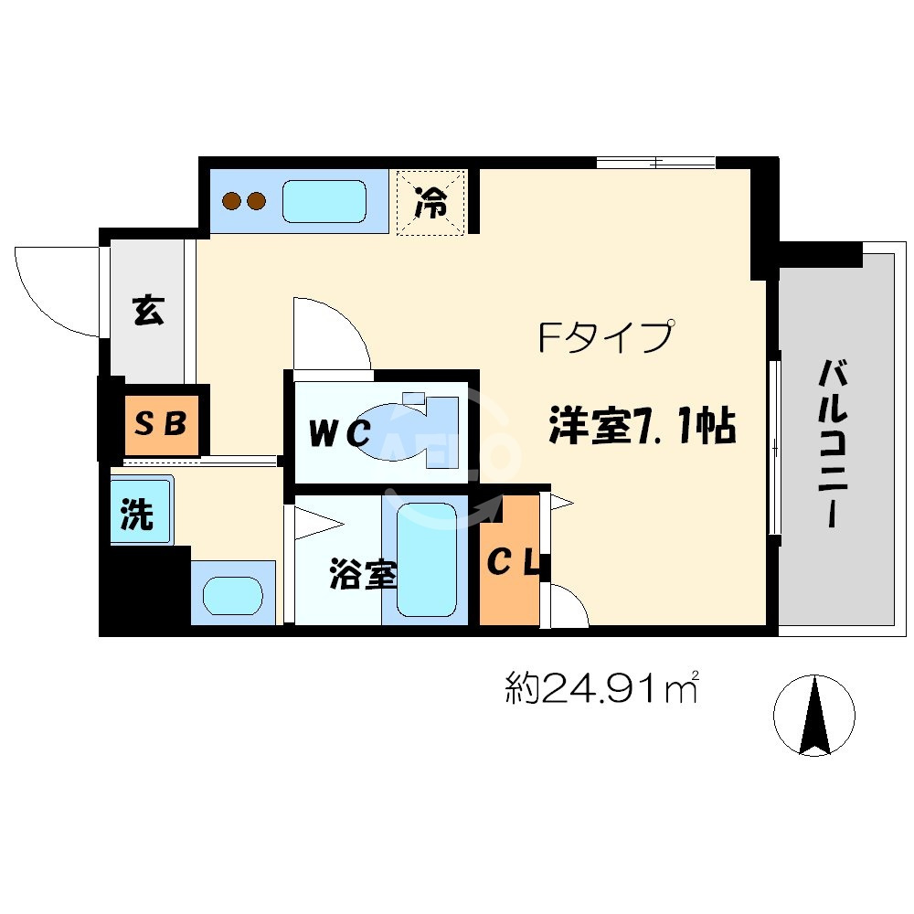 レジュールアッシュ梅田北の間取り|レジュールアッシュ梅田北　開放感のある間取り