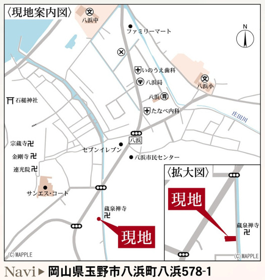 【地図】 | リーブルガーデン玉野市八浜町第4 (全1棟)