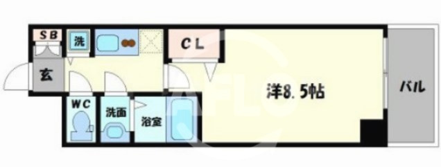 プライムアーバン御堂筋本町の間取り|プライムアーバン御堂筋本町　ひろびろとした開放的な室内