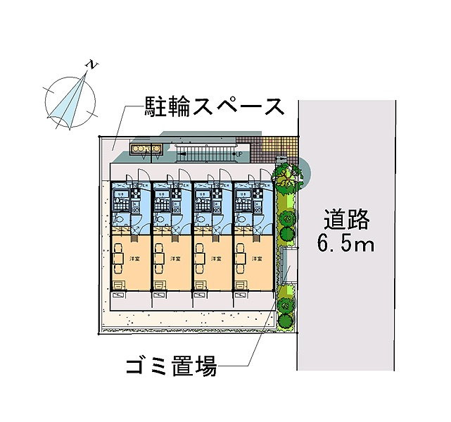 レオパレスＯａｋ　Ｇａｒｄｅｎの区画図