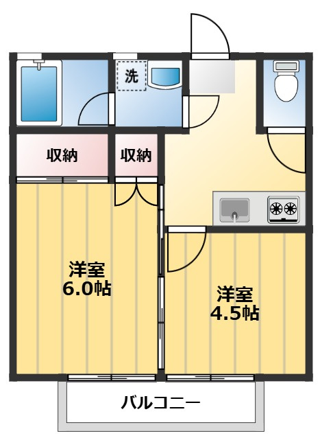昭和コーポ越生の間取り