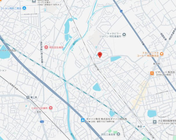 明石市魚住町清水　中古戸建の地図
