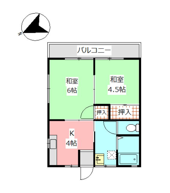 コーポ平岡の間取り