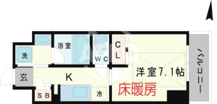 アーバネックス四ツ橋　堀江小学校区の間取り|アーバネックス四ツ橋　間取り