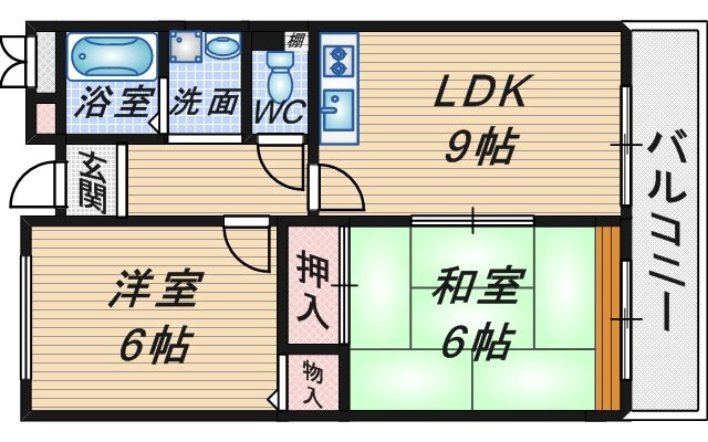 ドムールコスモス西豊中の間取り