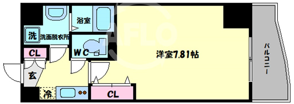 Luxe難波WESTの間取り|Luxe難波WEST(ラグゼ難波ウエスト)　間取り